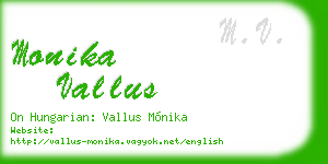 monika vallus business card