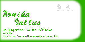 monika vallus business card